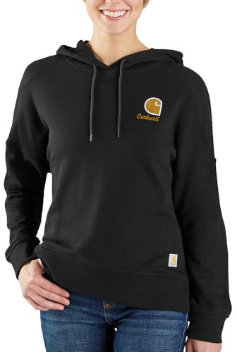 Carhartt Damen Tencel Fiber Series Graphic Hooded Sweatshirt, Schwarz, 3X