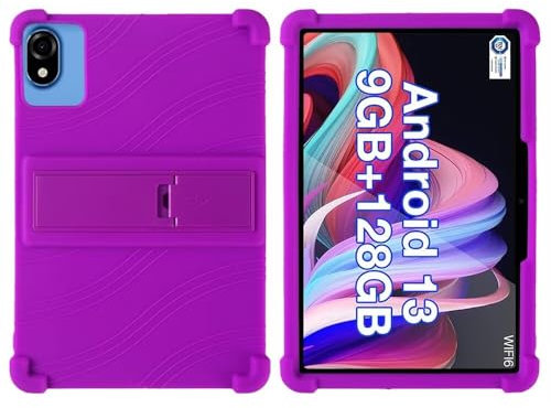 FKQLH Funda para DOOGEE U10 Tablet, Silicona Skin Soporte Cubierta a Suaves para niños de Peso liviano Funda para DOOGEE U10 Tablet 10,1 Pulgada, Morado