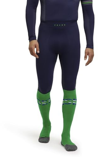 FALKE Herren Baselayer-Hose Maximum Warm 3/4 M Ti Funktionsmaterial schnelltrocknend 1 Stück, Blau Space Blue 6116 Trend, S