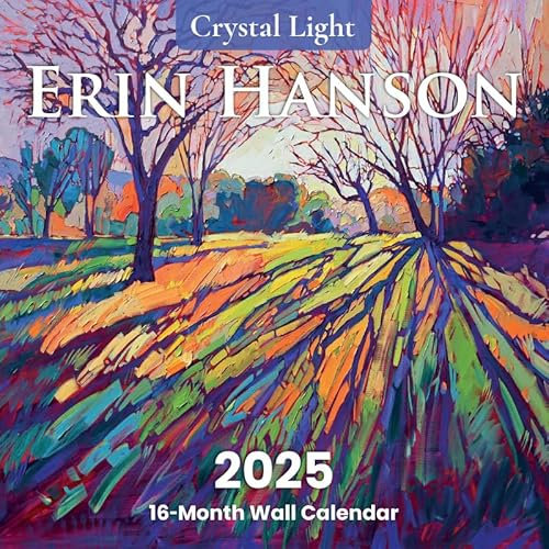 Erin Hanson Kalender 2025 Crystal Light Landscapes Fine Art | Großer Wandkalender mit lebendigen Impressionismus Kristalllichtgemälden | Monatskalender für Büro 30,5 x 61 cm dickes Papier | Art by