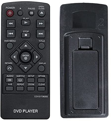 VINABTY COV31736202 Télécommande remplacée Convient pour LG DVD Player Compatible avec Les modèles de DVD DP132 DP132NU DP132-H DP132H