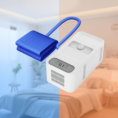 JINJUNYE Bed Cooling System Mattress Cooling & Heating Bed Pad, Water Bed Cooler Ideal for Hot Sleepers Night Sweats Single Size 63 * 27.6in