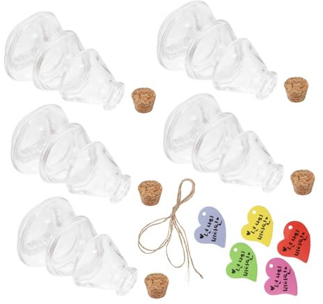 PRETYZOOM 5piezas Botellas De Creativas Unidades Tapón De Madera Para Perfume y Aceites