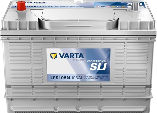 Batterie VARTA Professional SLI LFS105N - 12V 105Ah 800A - 930105080 - Pour petits bateaux