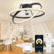 Omdekor 50cm Modern Indoor Ceiling Fan with Light, 3 Colour Temperatures/6 Speeds, Smart App Control, for Living Room, Bedroom, Kitchen