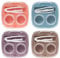 Lusofie 4Pcs Travel Contact Lens, Portable Leakproof Contact Lens Container with Tweezers Remover Tool for Travel & Home(Purple, Orange, Beige, Blue)
