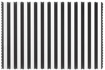 6er Set schwarz und weiß gedruckte Platzdeckchen hitzebeständig, leicht zu reinigen.