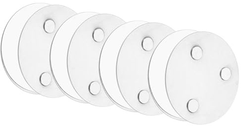 QUARKZMAN 4 Pcs Support Magnétique pour Détecteur Brume avec Pastilles Adhésives Extra Fortes Montage Magnétique Universel à 3 Voies pour Suspendre 70mm Diamètre pour Alarmes