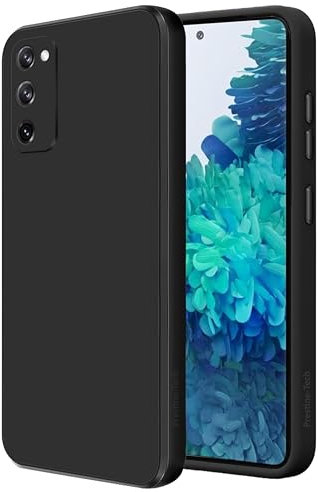 Case Compatible with Samsung Galaxy S20 FE, Silky-Soft Touch Thin Slim Rubber Silicone Case, Shockproof Phone Cover with Microfiber Lining, Black