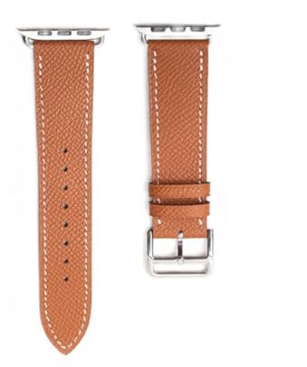 Cinturino per Apple iwatch 49 mm / 45 mm / 44 mm / 42 mm / 41 mm / 40 mm / 38 mmS10 cinturino per orologio ultra2 Hermes con stampa palma Apple Watch nuovo cinturino (linee marroni e bianche, 38/40/41