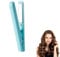 Mini Dual Purpose Curling Iron,Cozy Home Curling Iron,Mini Curling Wand and Flat Iron Mini Curling Iron Hair Straightener Curling Iron,2-in-1 Portable Travel Curling Wand for All Hair Types (Blue)