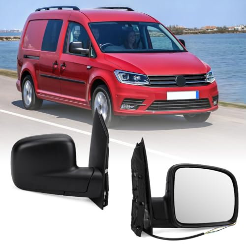 Catolsss Außenspiegel Komplettset, Rechts Asphärisch, Manuell Texturiert – Für VW Caddy III (Bj. 2003-2015)