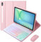 VLEAQC Keyboard Case for Samsung Galaxy Tab S10 FE 2025 /S9 FE 10.9 Inch/Galaxy Tab S9 11 Inch 2023, Mouse and Detachable Bluetooth Backlit Keyboard, Lightweight Folio Cover with Pen Holder (Pink)