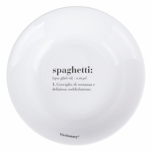 Victionary Spaghetti Lot de 6 assiettes plates rondes en verre opale 22 cm