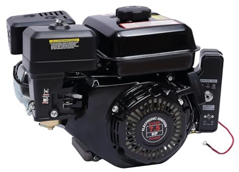 Moteur à essence industriel 4 temps 7,5 CV 212 CC avec arbre de 20 mm de diamètre, moteur sur pied, 3600 tr/min, moteur de rechange pour nettoyeur haute pression Go Kart