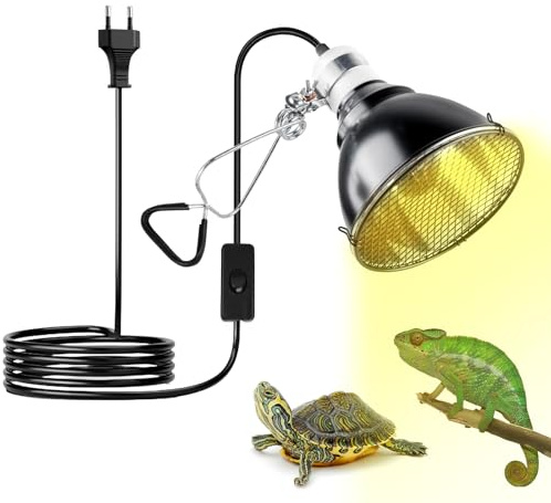 Wärmelampe Terrarium, 220-230V UVA/UVB Terrarium Lampe für Reptilien | Keramischer Lampenfassung, Wärmelampe Schildkröten für Echsen, Schlangen, Frösche