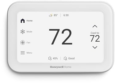 Honeywell Home X8S Smart Thermostat with Video Doorbell Compatibility, IAQ Control and Customizable Touchscreen, White