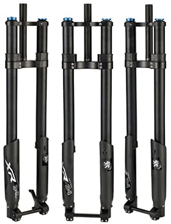 Forcella invertita con sospensione per mountain bike 26 27,5 29 DH MTB Forcella ad aria Escursione 160 mm Rimbalzo regolabile Doppia spalla Forcella anteriore dritta Blocco manuale 15 * 110 mm Boost