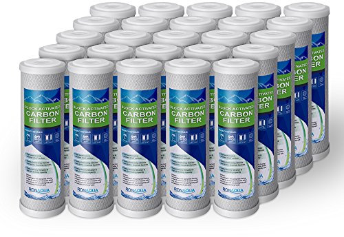 Blocco noce di cocco carbone attivo filtro dell' acqua, 5 micron per Ro & standard 25,4 cm housing Gray