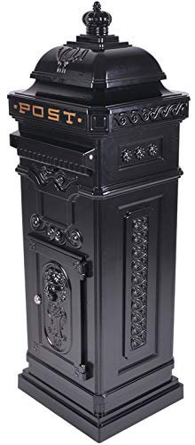 Buzón de correos/buzón independiente buzón de aluminio fundido en negro