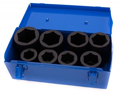 BGS 5500 | Kraft-Steckschlüssel-Einsatz-Satz Sechskant, tief | 25 mm (1) | SW 27 - 50 mm | 8-tlg.