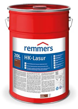 Remmers HK-Lasur 3in1 kastanie, 20 Liter, Holzlasur aussen, 3facher Holzschutz mit Imprägnierung + Grundierung + Lasur, Feuchtigkeit- und UV-Schutz