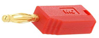 22.2616-22 Stecker 2mm Bananen 10A 60V rot Beschichtung: vergoldet STÄUBLI