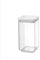Brabantia tasty + bote apilable cuadrado de plástico transparente, 1.6 l, tapa light grey
