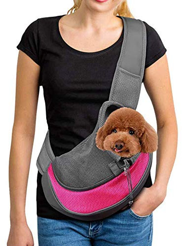 PETEMOO Sac bandoulière de Transport pour Chat/Chien, Chiot épaule pour Animaux de Compagnie Sling Sac Transporteur