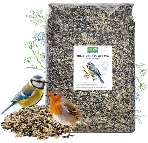 StaWa Power-Mix Streufutter für Wildvögel, ohne Weizen, Vogelfutter, 20 kg
