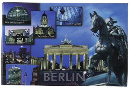 Kühlschrank-Magnet Berlin | Brandenburger Tor | Potsdamer Platz | Starker Halt | Foto-Magnet 8 x 5,5 cm | typisches Souvenir