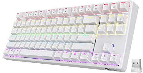 RK ROYAL KLUDGE Sink87G RGB Wireless TKL Mechanische Gaming-Tastatur, 87 Tasten No Tump Tenkeyless Compact 2.4G Wireless-Tastatur mit taktilen braunen Schaltern, außergewöhnliche Makroeinstellungen