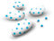 Confetti Papa | Confetti Bianco Celesti (Pois Celeste) | Confetti di Cioccolato fondente 60% | Confezione da 500g | Pezzi per confezione 130 | Senza Glutine