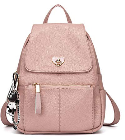 BUKESIYI Donna Borsa Zaino Ecopelle Zainetto Borse a Tracolla Zaini Antifurto Zainetti 2024 PU Pelle IT78300 Rosa