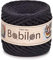 T-Shirt-Garn, Fettuccine-Spaghetti-Knäuel, Bio-Baumwolle, zum Häkeln, Stricken, für Makramee, 3–5 mm, graphitfarben