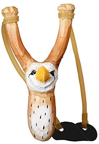 Pixelstudio Steinschleuder für Kinder mit Tier Motiven aus Holz Zwille Schleuder Geschenk für Jungen Adler