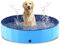 SEDOL Foldable Dog Pool – Portable Non‑Slip Dog & Kids Paddling Pool with Drainage Valve – Durable PVC Outdoor Pet Bath for Summer Garden, Patio, Beach & Camping – Quick Fold & Easy Store M(80×20cm)