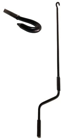 TENDAGGIMANIA Markisenkurbel Farbe SCHWARZ - Größe 180 cm - Markisenkurbel mit Haken Universal aus lackiertem Eisen mit ergonomischem Griff aus PVC - Kurbelstange für Markise