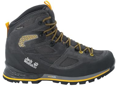 Jack Wolfskin Herren Force Crest Texapore Mid M, Black / Burly Yellow Xt, 41 EU