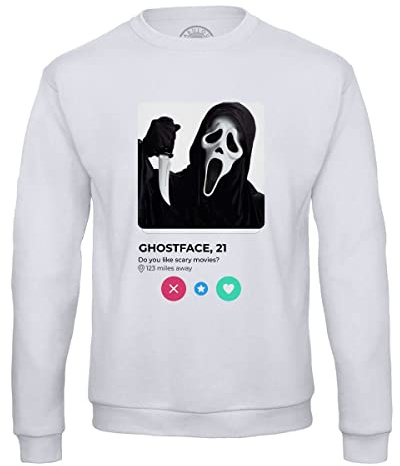 Sweatshirt für Männer Ghostface Film Horror Soziales Netzwerk Begegnung Liebe