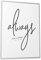 Papierschmiede® Personalisiertes Bild mit Namen und Datum | DIN A2 (42x59,4 cm) Bilderrahmen wählbar, Poster Geschenke fertig gerahmt, Namen, Hochzeitsgeschenke für Brautpaar „Wedding always“