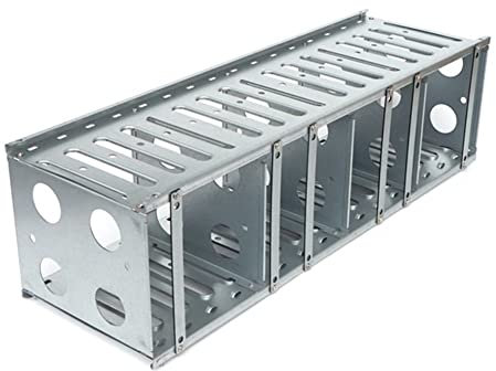 Tlilyy New 16 Hard Drive Cage 3.5 Inch Rustproof Hard Drive Tray Rack PC Classic Iron HDD Stacking for 12cm Fans A