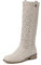 QUEEN HELENA Stivali Traforati Semplici Classici con Tacco Basso Donna X28-106 (Beige, Sistema Taglie Calzature EU, Adulto, Donna, Numero, Media, 36)