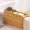 maxant Sofa Arm Tray Table, Couch Arm Table, Flexible Couch Armrest Table, Couch Cup Holder, Foldable Sofa Tray, Arm chair Tray for Remote Control Phone (A wood colour), 34x42 (WUKEL088990-91820)