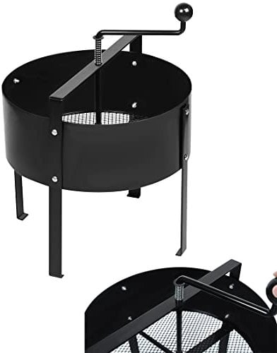 NAIZY Setaccio da Giardino manuale da giardino Ø 40 cm con setaccio passante in acciaio di alta qualità Setaccio per compost per terra per setaccio a rullo da giardino setaccio
