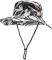 ZLYC Herren Camouflage Sonnenhut Safari Hut Mesh Outdoorhut Boonie Hut(8 cm Krempe, Camouflage, Weiß)