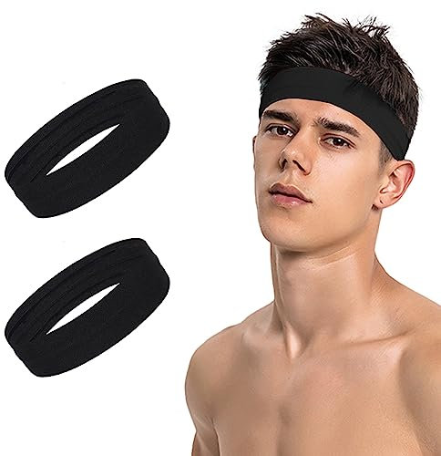 Männer Sport Stirnband, No-Slip Stirnband, Frauen Yoga Stirnband, Radfahren, Joggen, Fitness, Feuchtigkeitsaufnahme und Schweiß ableitendes Stirnband