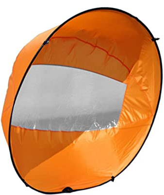 Gcroet 1pc Kajak Windsegel Faltbares Kajak -Windpaddel tragbares Kajak -Gegenwind Segel mit klarem Fenster für aufblasbares Boot Kajakzubehör