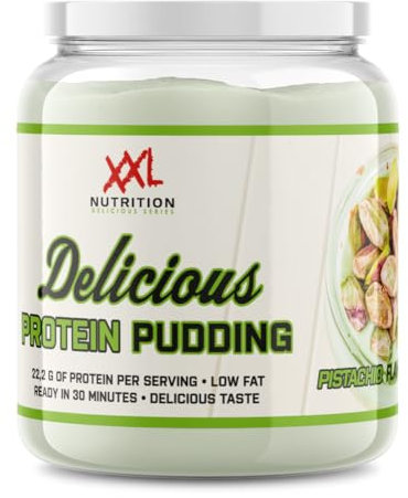 XXL Nutrition - Delicious Protein Pudding - 22g Protein pro Dessert, Low Fat, Low Sugar - Pistazie - 440 Gramm