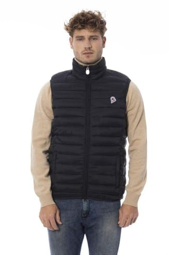 Invicta Schwarze Polyamid-Herrenweste, Schwarz, X-Large